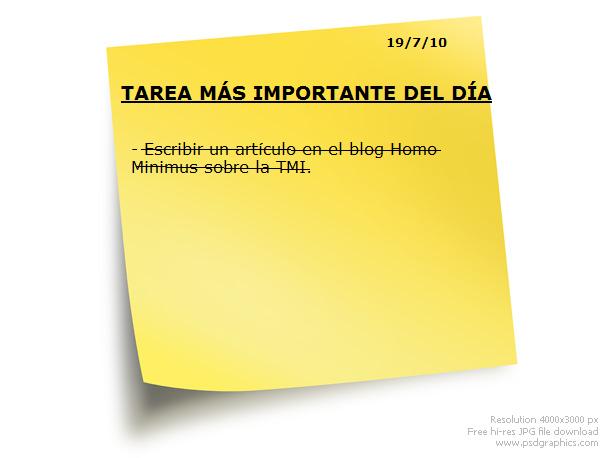 Tarea más importante del día