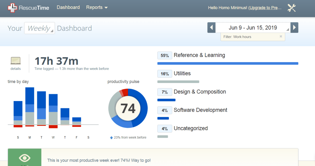 2019-06-16 20_12_07-RescueTime - Your Weekly dashboard